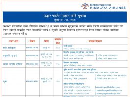 हिमालय एयरलाइन्सको उद्धार उडान तालिका सार्वजनिक, कुन देशबाट कहिले ?