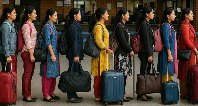 Nepali-women-lining-