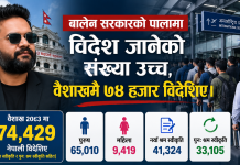 बालेन सरकारको पालामा विदेश जानेको संख्या उच्च, वैशाखमै ७४ हजार विदेशिए।
