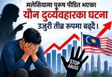 मलेसियामा पुरुष पीडित भएका याैन दुर्व्यवहारका घटना उजुरी तीव्र रूपमा बढ्दै।