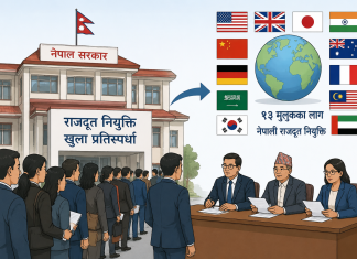 खुला प्रतिस्पर्धामार्फत राजदूत नियुक्ति प्रक्रिया, झण्डै ४ हजार आवेदन प्राप्त।