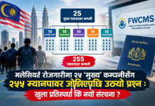मलेसिया रोजगारीमा २५ कम्पनीको नेतृत्वमा २५५ म्यानपावरको नाम सार्वजनिक, फेरि चर्कियो विवाद।