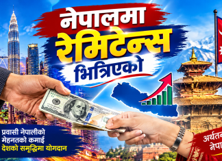 रेमिट्यान्समा वृद्धि, नेपालमा विदेशबाट २ महिनामै भित्रियो ४ खर्ब ३६ अर्ब।